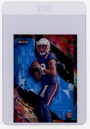 Drake Maye Rookie Card 2024 Topps Finest Uncommon Blue Refractor Football Card #'d To 150
