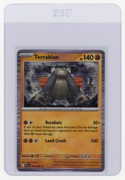 2025 Pokemon Scarlet & Violet White Flare Terrakion Holo Pokemon Card