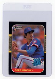 Greg Maddux Rookie Card 1987 Donruss Rated Rookie Baseball Card