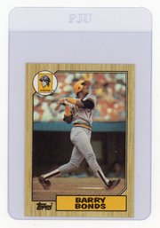 Barry Bonds Rookie Card 1987 Topps Baseball Card