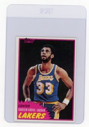 1981 Topps Kareem Abdul-jabbar Basketball Card
