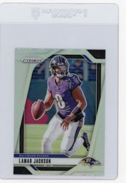 2024 Panini Prizm Lamar Jackson Silver Prizm Refractor Football Card