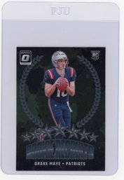 Drake Maye Rookie Card 2024 Panini Donruss Optic Rookie Recruits Football Card