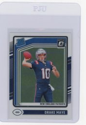 Drake Maye Rookie Card 2024 Panini Donruss Optic Rated Rookie Football Card