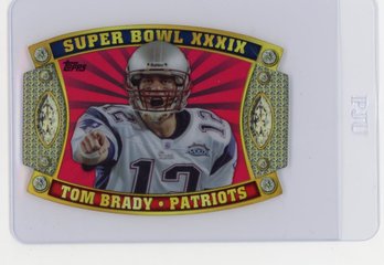2011 Topps Tom Brady Super Bowl Legends Die Cut Football Card