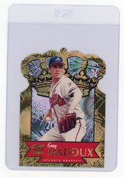 2000 Pacific Greg Maddux Gold Crown Die Cut Baseball Card