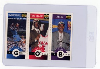 Kobe Bryant Rookie Card 1996 Upper Deck Collector's Choice Mini-Cards Kevin Garnett Panel Basketball Card