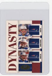 2007 Donruss Threads Tom Brady Laurence Maroney Troy Brown Dynasty Football Card