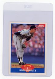 John Smoltz Rookie Card 1989 Score Baseball Card