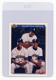 1992 Upper Deck Ken Griffey Sr. Craig Griffey Ken Griffey Jr. Bloodlines Baseball Card