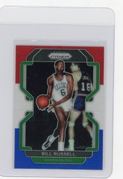 2021 Panini Prizm Bill Russell Red White & Blue Prizm Refractor Basketball Card