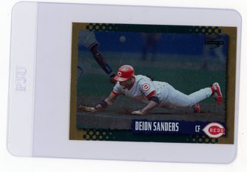 1995 Pinnacle Score Deion Sanders Gold Rush Baseball Card