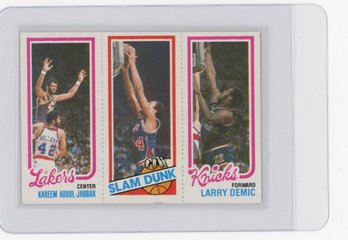 Larry Demic Rookie Card 1980 Topps Kareem Abdul-jabbar John Shumate Basketball Card