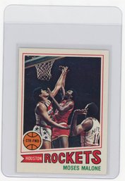 1977 Topps Moses Malone White Back Basketball Card