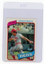 1980 Topps Johnny Bench Baseball Card