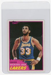 1981 Topps Kareem Abdul-jabbar Basketball Card
