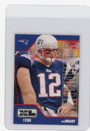 2002 Upper Deck XL Tom Brady Checklist Football Card