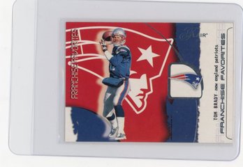 2002 Fleer Flair Tom Brady Franchise Favorites Football Card