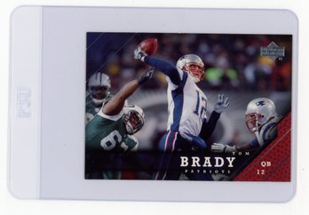 2005 Upper Deck Tom Brady Football Card