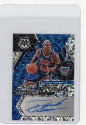 2022 Panini Mosaic Derrick Coleman Fast Break Prizm Refractor Autograph Basketball Card