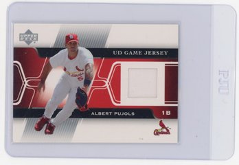 2005 Upper Deck Albert Pujols UD Game Jersey Game Used Jersey Baseball Card