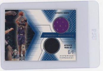 2001 Upper Deck SPx Anfernee Hardaway Winning Materials Game Used Shorts & Warm Up Basketball Card