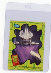1991 Topps Teenage Mutant Ninja Turtles II: The Secret Of The Ooze Shredder Sticker