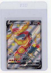 2021 Pokemon Sword & Shield Shining Fates Shiny Vault Centiskorch V Shiny Holo Full Art Pokemon Card