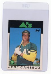 Jose Canseco Rookie Card 1986 Topps Traded Baseball Card