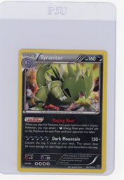 2016 Pokemon XY Fates Collide Tyranitar Holo Rare Pokemon Card