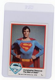 1978 Topps Superman: The Movie Christopher Reeves As The Man Of Steel! Superman Card
