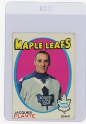 1971 Topps Jacques Plante Hockey Card