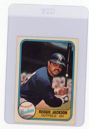 1981 Fleer Reggie Jackson Baseball Card