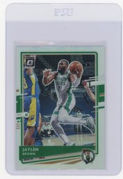 2020 Panini Donruss Optic Jaylen Brown Holo Prizm Refractor Basketball Card