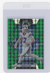 2023 Panini Mosaic Josh Allen Green Mosaic Prizm Refractor Football Card