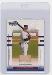 2004 Donruss Playoff American League Rafael Palmeiro World Seres Game Used Bat Baseball Card #'d To 100