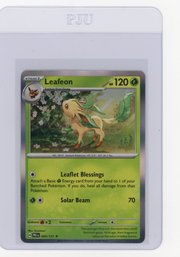 2025 Pokemon Scarlet & Violet Prismatic Evolutions Leafeon Holo Pokemon Card