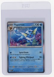 2025 Pokemon Scarlet & Violet Prismatic Evolutions Vaporeon Holo Pokemon Card