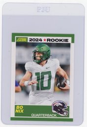 Bo Nix Rookie Card 2024 Panini Score Football Card