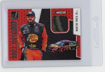 2019 Panini Donruss Racing Martin Truex Jr. Race Used Material NASCAR Card