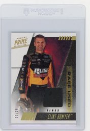 2019 Panini Prime Racing Clint Bowyer Race Used Tires Holo Gold NASCAR Card #'d To 25