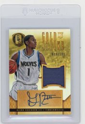 Glenn Robinson III Rookie Card 2014 Panini Gold Standard Event Used Jersey Autograph Basketball Card #d To 199