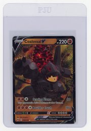 2020 Pokemon Sword & Shield Vivid Voltage Coalossal V Holo Pokemon Card