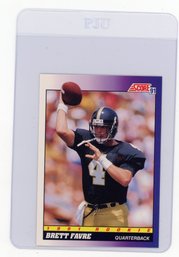 Brett Favre Rookie Card 1991 Score Football Card