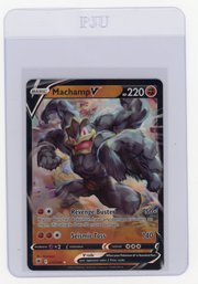 2022 Pokemon Sword & Shield Astral Radiance Machamp V Holo Pokemon Card