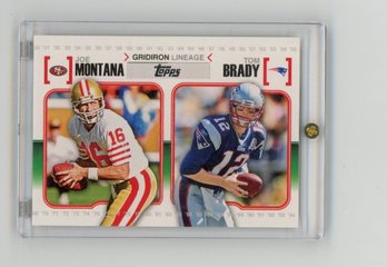 2010 Topps Joe Montana Tom Brady Gridiron Lineage Football Card