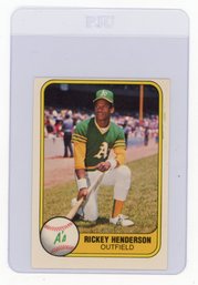 1981 Fleer Rickey Henderson Baseball Card