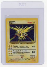 1999 Pokemon Zapdos Holo Pokemon Card