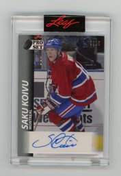 2021 Leaf Pro Set Saku Koivu 1992 Pro Set Retro Autograph Hockey Card #'d To 15
