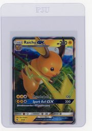 2019 Pokemon Sun & Moon Hidden Fates Raichu GX Holo Pokemon Card